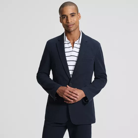 Men's Classic Fit Seersucker Blazer - primary