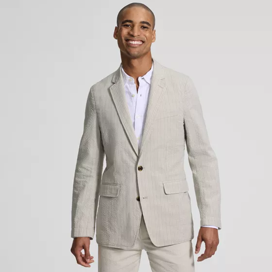 Men's Classic Fit Seersucker Blazer - primary