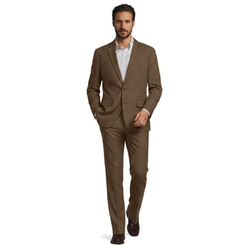  Lands' End Classic Fit Blazer Aus Leinenmix, Herren, Größe:48 Regular, Braun, Leinen/baumwoll-mischung/viskose-mischung, By Lands' End 