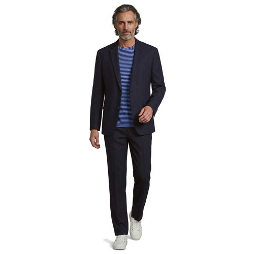  Lands' End Classic Fit Blazer Aus Leinenmix, Herren, Größe:48 Regular, Blau, Leinen/baumwoll-mischung/viskose-mischung, By Lands' End 