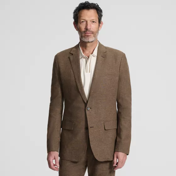 Men's Classic Fit Linen Blend Blazer - primary