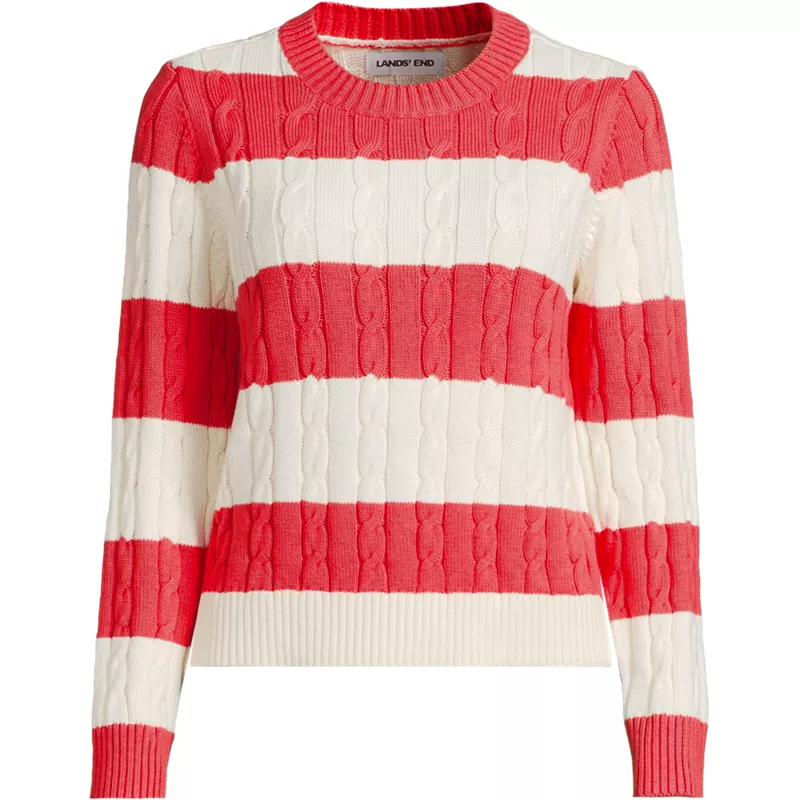 Women's Drifter Classic Cable Crew Neck Sweater, Front