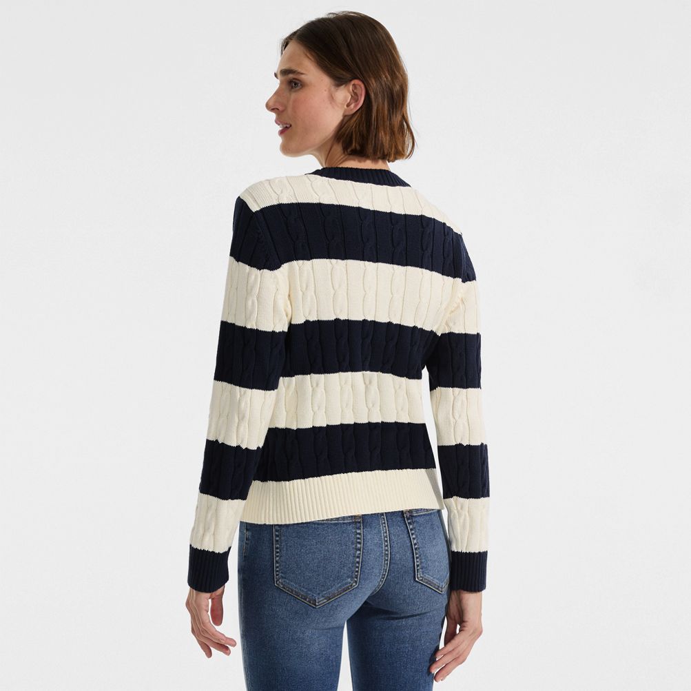 トップス ENDS AND MEANS / Crew Neck Knit Women's Drifter Classic Cable Crew Neck Sweater | Lands' End