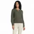 Women's Drifter Classic Cable Crew Neck Cardigan Sweater, Front