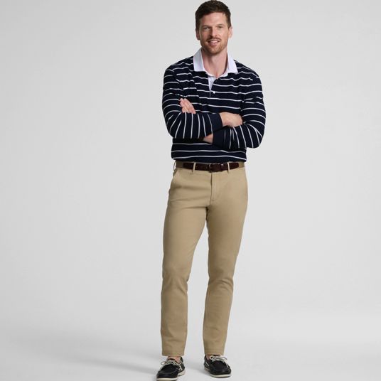 Mens Poly-blend Twill Pants | Lands' End