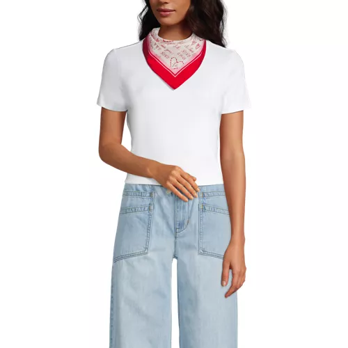 Printed Square Scarf, Front