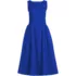 Women's Poplin Boatneck Midi Dress, Front