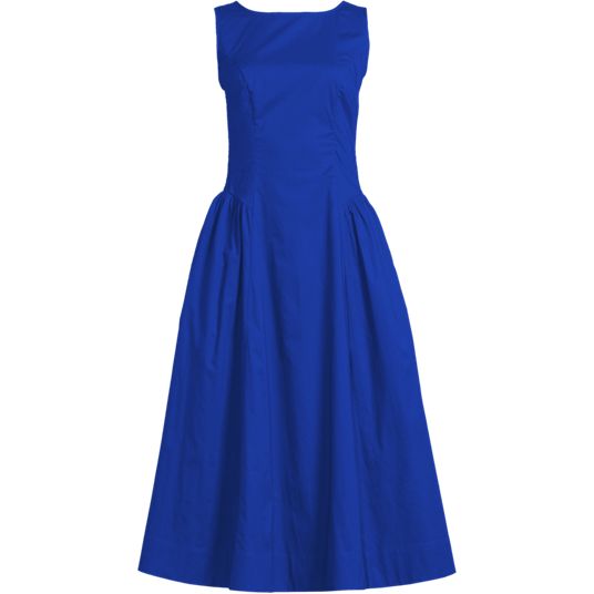blue midi dress petite Navy Petite Mikado Sleeveless Square Neck Midi Dress main image 0