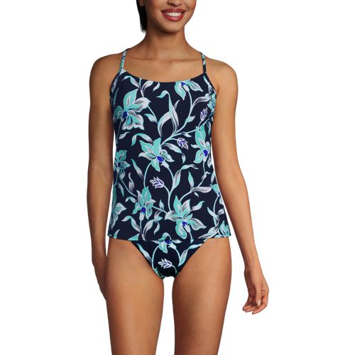 Women's Tugless QuickDry Adjustable Strappy Back Tankini Top - image 5