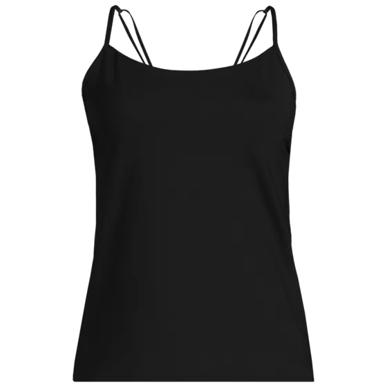 Women's Long Torso Tugless QuickDry Adjustable Strappy Back Tankini Top - primary