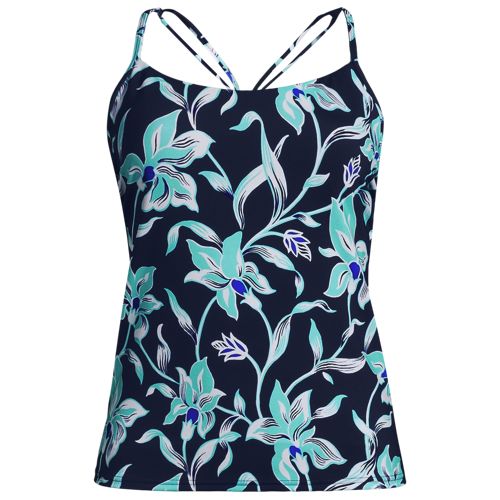 Women's Tugless QuickDry Adjustable Strappy Back Tankini Top - image 4