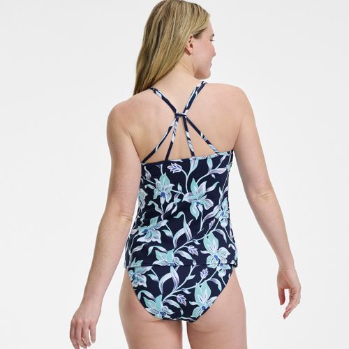 Women's Tugless QuickDry Adjustable Strappy Back Tankini Top - image 2