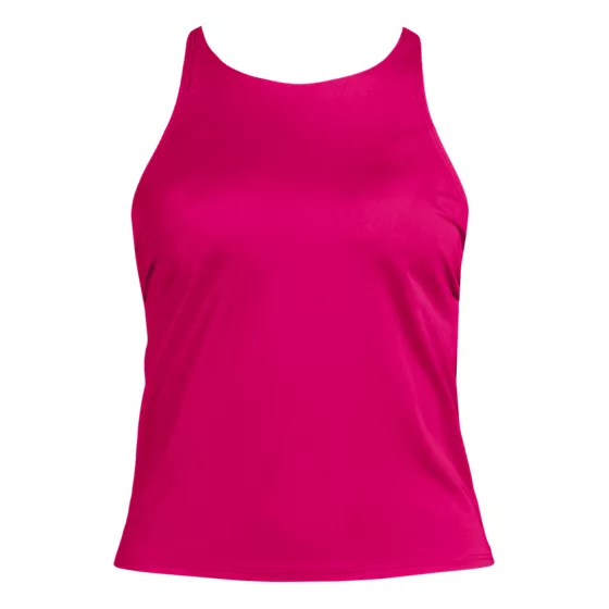 Women's Tugless High Neck Strappy Back Tankini Top - primary
