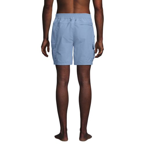  Lands' End Schnelltrocknende Upf 50 Cargo-badeshorts, 18 Cm, Herren, Größe:44-46 Regular, Blau, Elasthan/polyester-mischung, By Lands' End 