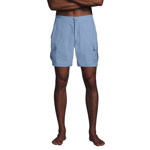  Lands' End Schnelltrocknende Upf 50 Cargo-badeshorts, 18 Cm, Herren, Größe:44-46 Regular, Blau, Elasthan/polyester-mischung, By Lands' End 
