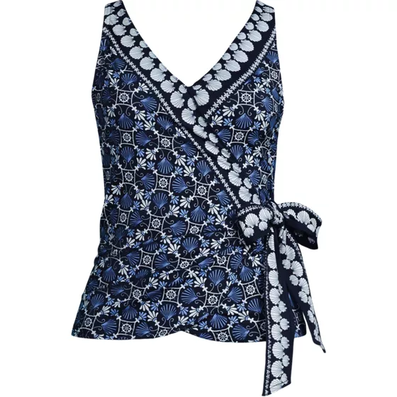 Women's Plus Size Side Tie Tankini Top - primary