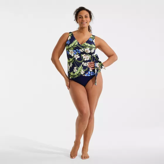 Women's Side Tie Tankini Top - primary