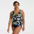 Women's Plus Size Side Tie Tankini Top, Front