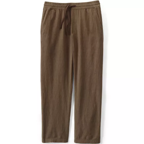 Men's Linen Blend Pull On Deck Pant - primary
