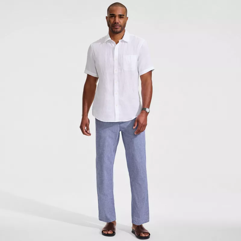 Men's Linen Blend Pull On Deck Pant, alternative image