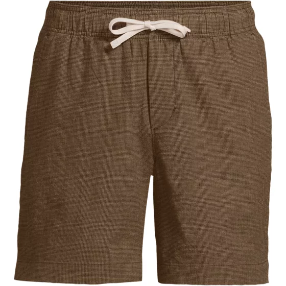 Men's 7" Linen Blend Pull On Deck Short - primary