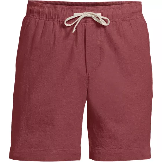 Men's 7" Linen Blend Pull On Deck Short - primary