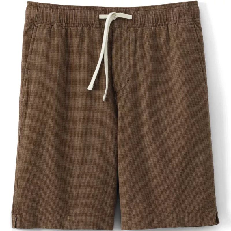 Men's 9" Linen Blend Pull On Deck Short, alternative image