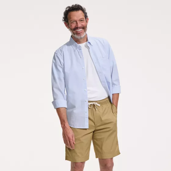 Men's 9" Lightweight Twill Pull On Deck Short - primary