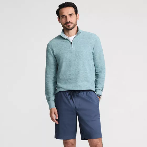 Men's 9" Lightweight Twill Pull On Deck Short - primary