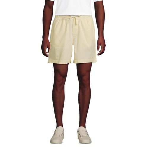  Lands' End Classic Fit Seersucker-shorts Mit Dehnbund, Herren, Größe:44-46 Regular, Gelb, Baumwoll-mischung, By Lands' End 