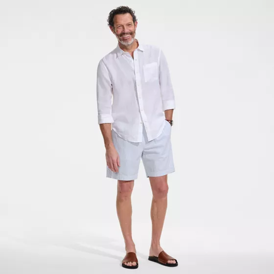 Men's 7" Seersucker Pull On Deck Short - primary