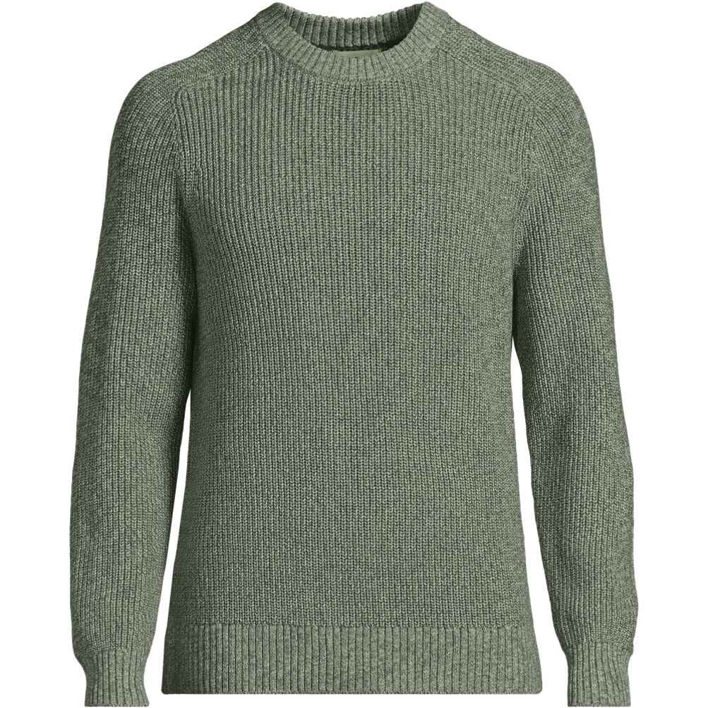 Men's Long Sleeve Drifter Marl Crewneck Sweater | Lands' End