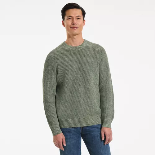 Men's Long Sleeve Drifter Marl Crewneck Sweater, Front