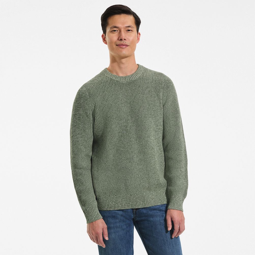 Men's Long Sleeve Drifter Marl Crewneck Sweater | Lands' End