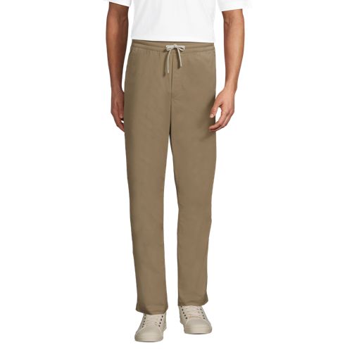  Lands' End Classic Fit Leichte Schlupfbund-hose, Herren, Größe:44-46 Regular, Braun, Elasthan/baumwoll-mischung/nylon-mischung, By Lands' End 