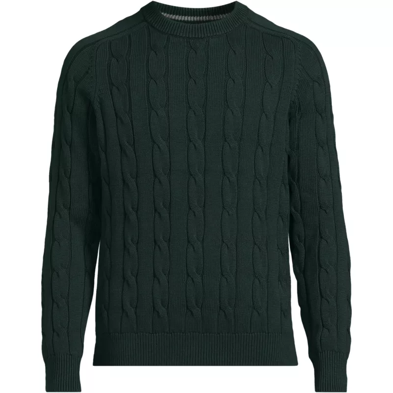 Men's Long Sleeve Drifter Cable Crewneck Sweater, Front