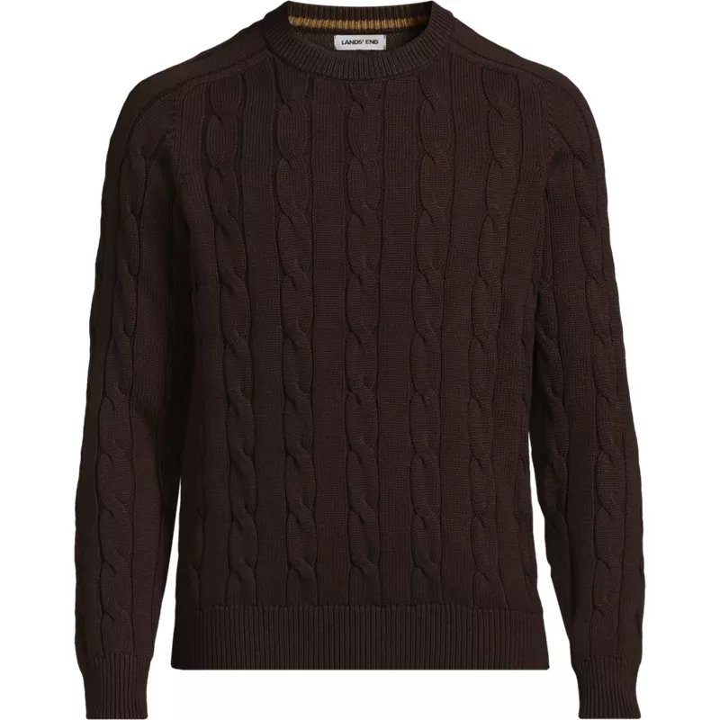 Men's Long Sleeve Drifter Cable Crewneck Sweater, Front