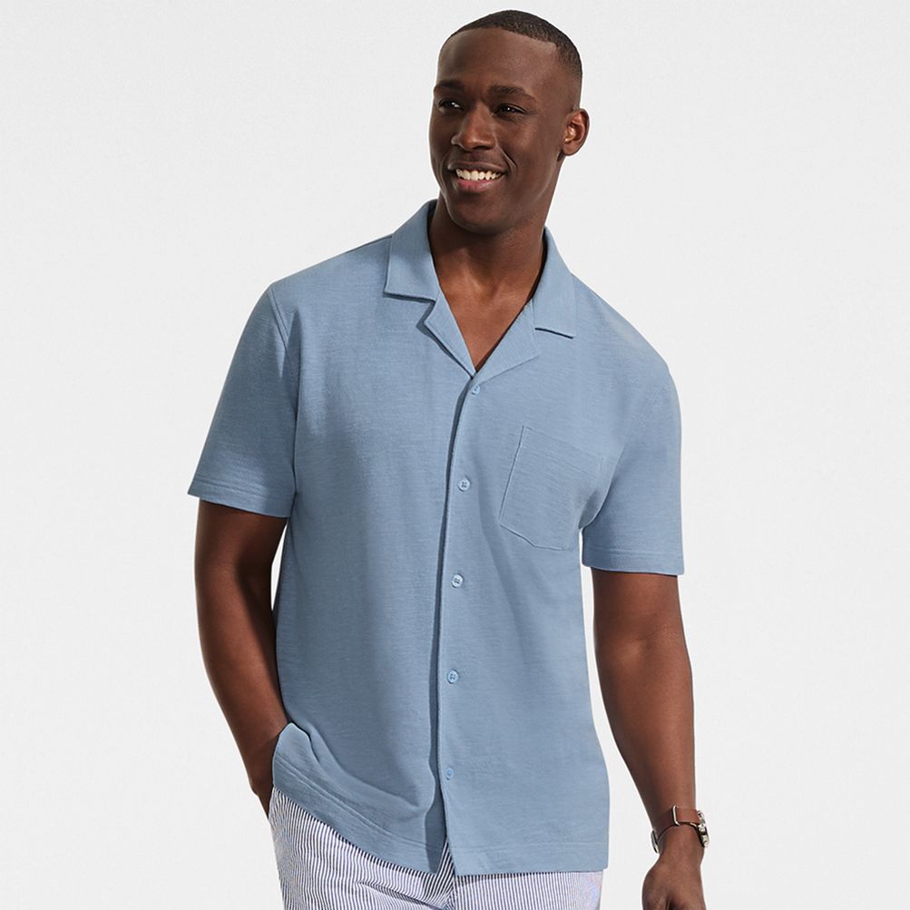 lands end men's short sleeve dress shirts Lands' End Men's Short Sleeve Oxford Dress Shirt
