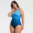 Women's Plus Size New SlenderSuit Grecian Adjustable Low Leg One Piece, alternative image