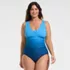 Women's Plus Size New SlenderSuit Grecian Adjustable Low Leg One Piece, Front