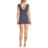 Women's NEW Smoothing Square Neck Ruched Swim Dress Swimsuit, Back