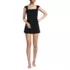Women's NEW Smoothing Square Neck Ruched Swim Dress Swimsuit, Front