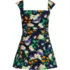 Women's Mastectomy New Smoothing Square Neck Ruched Swim Dress Swimsuit, Front