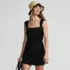 Women's NEW Smoothing Square Neck Ruched Swim Dress Swimsuit, alternative image