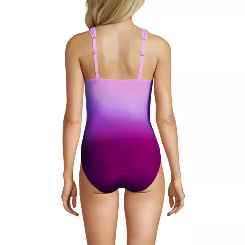 Women's New SlenderSuit Grecian Adjustable Low Leg One Piece, Back