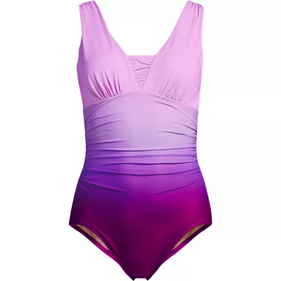 Women's Petite New SlenderSuit Grecian Adjustable Low Leg One Piece - primary