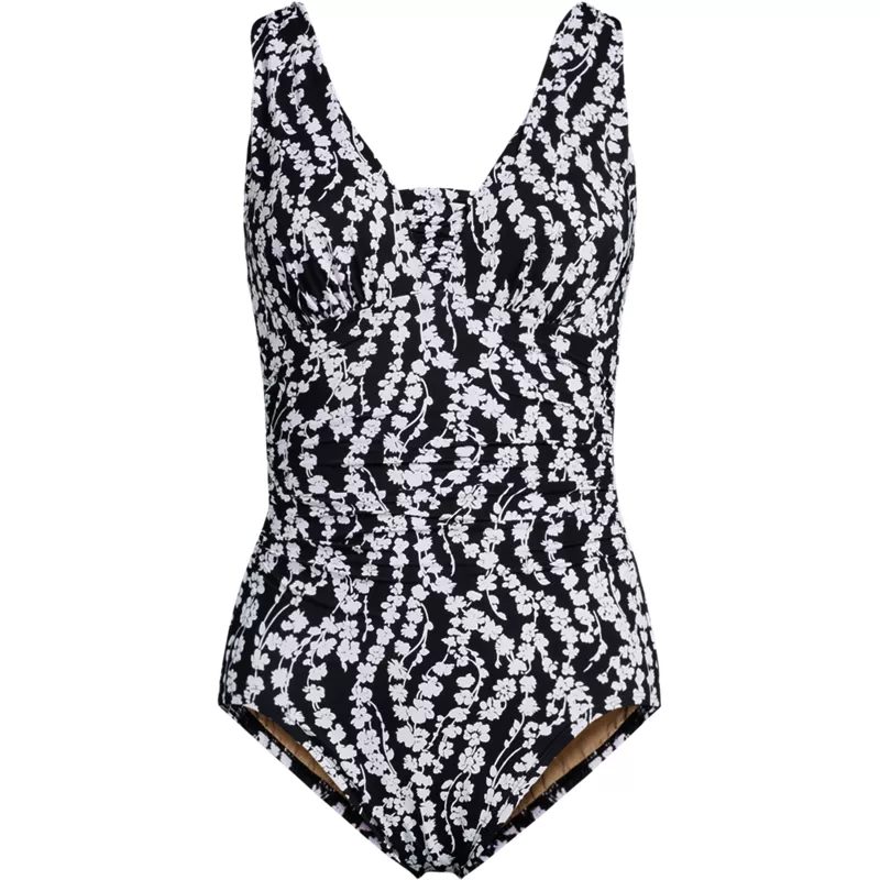Women's New SlenderSuit Grecian Adjustable Low Leg One Piece, Front