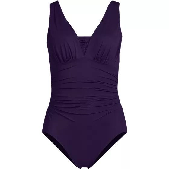 Women's Plus Size Long Torso New SlenderSuit Grecian Adjustable Low Leg One Piece - primary