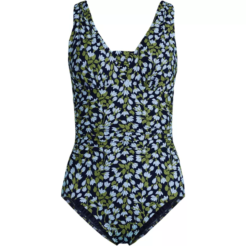 Women's Petite New SlenderSuit Grecian Adjustable Low Leg One Piece, Front