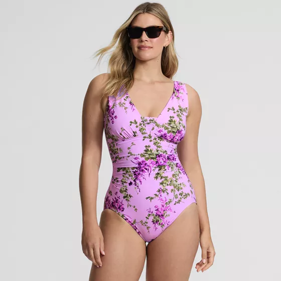 Women's New SlenderSuit Grecian Adjustable Low Leg One Piece - primary
